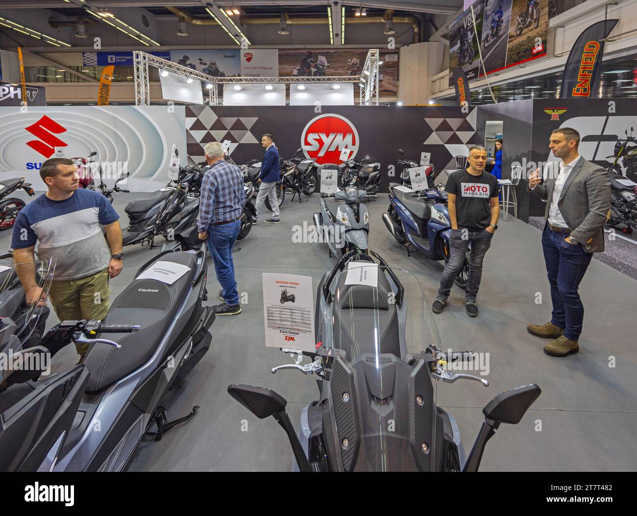Belgrade, Serbia - March 22, 2023: Taiwanese Motorcycle Manufacturer Sym Sanyang Motor Company at Moto Passion Fair. Stock Photo