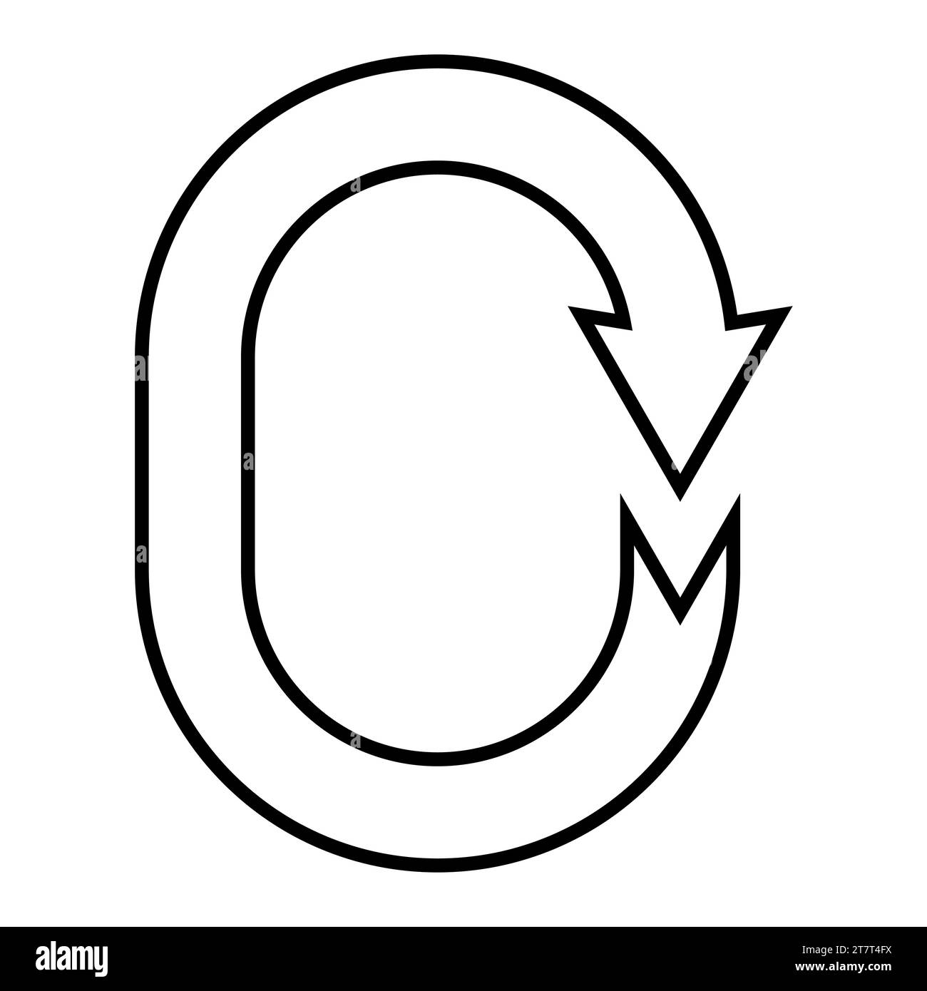Letter c sign connecting, connect letter c with arrow Stock Vector