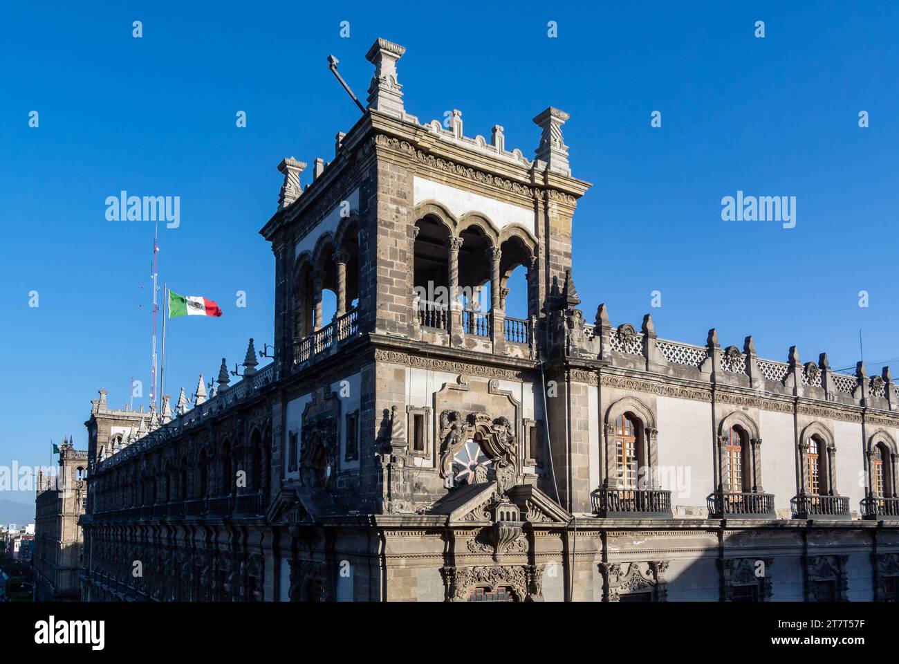 Mexico City, CDMX, Mexico, A classic architecture of Zocalo in Mexico city, Editorial only. Stock Photo