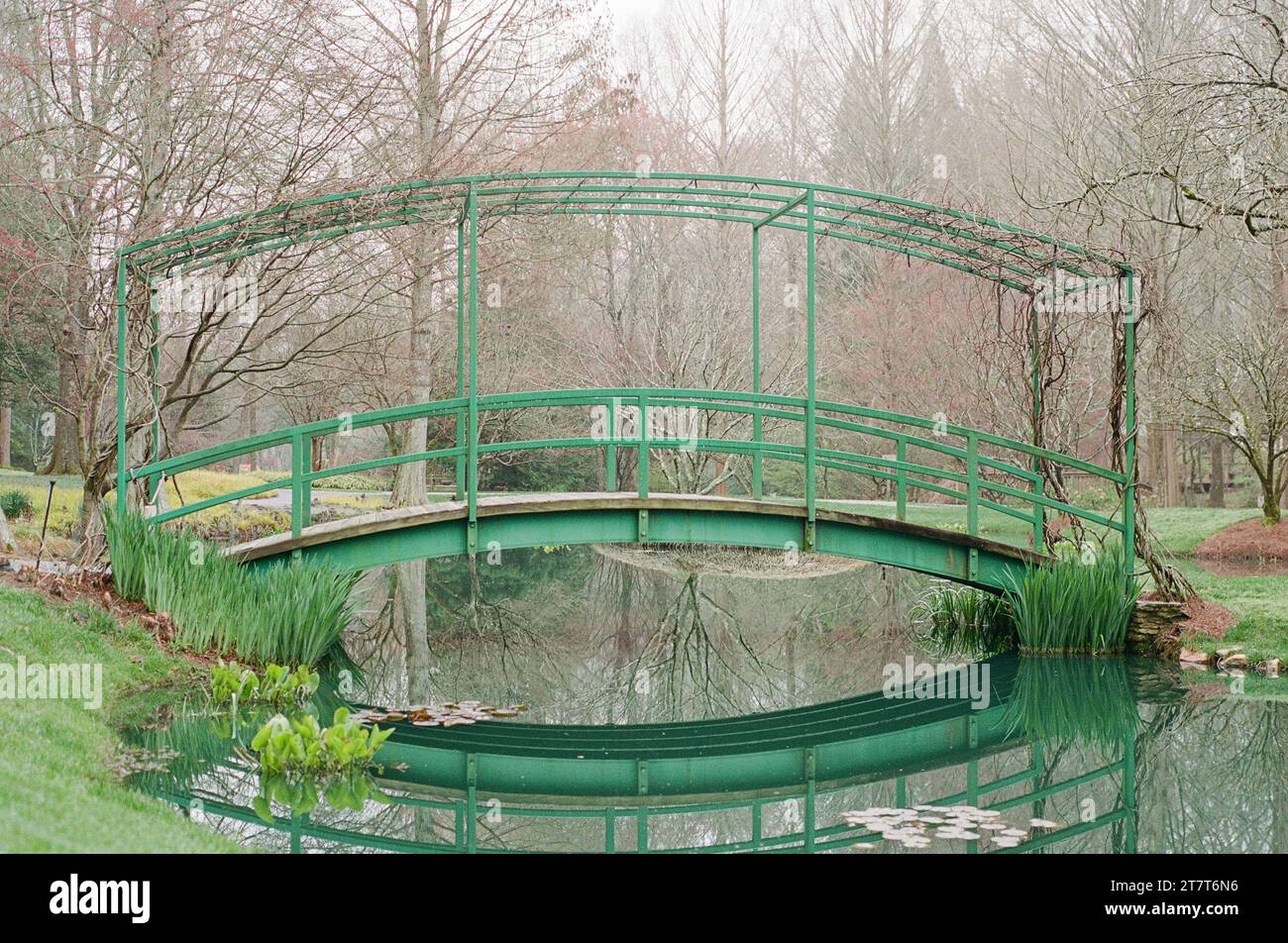 Monet's Bridge at Gibbs Garden in Georgia Stock Photo
