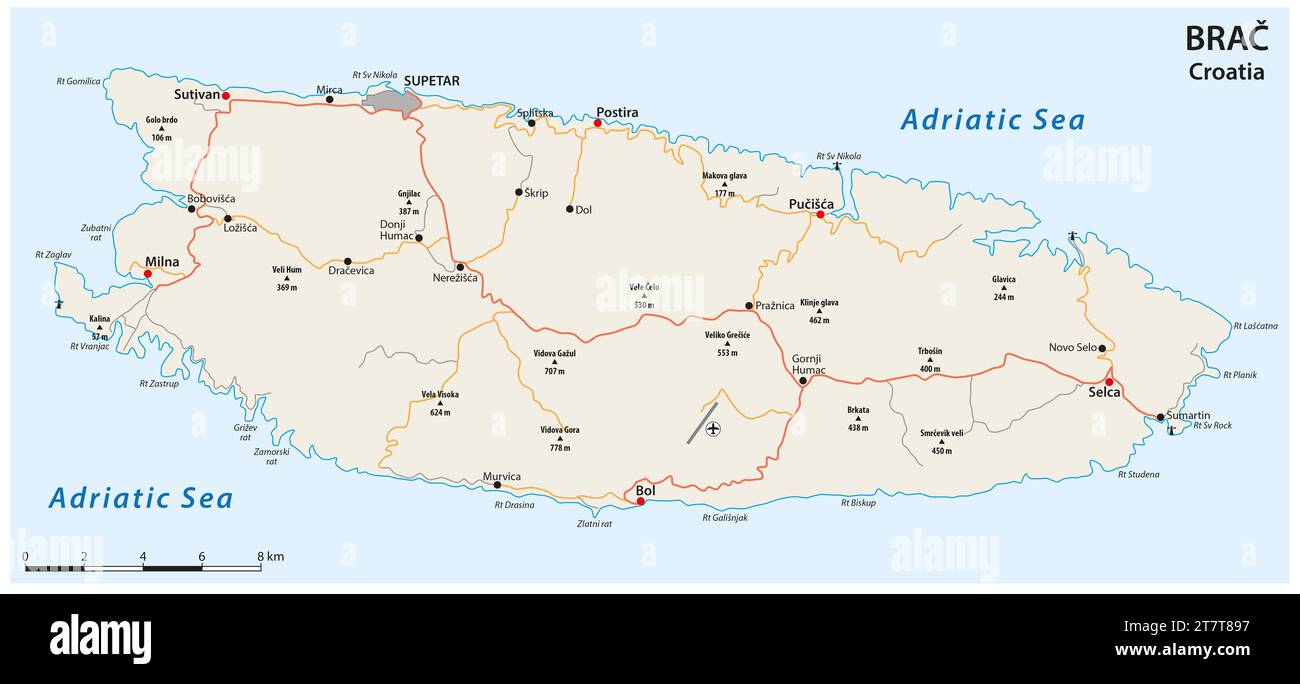 Map Of Brac Island Croatia Guide With All You Need To Know About Map Of Brac Island Croatia Guide With All You Need To Know About