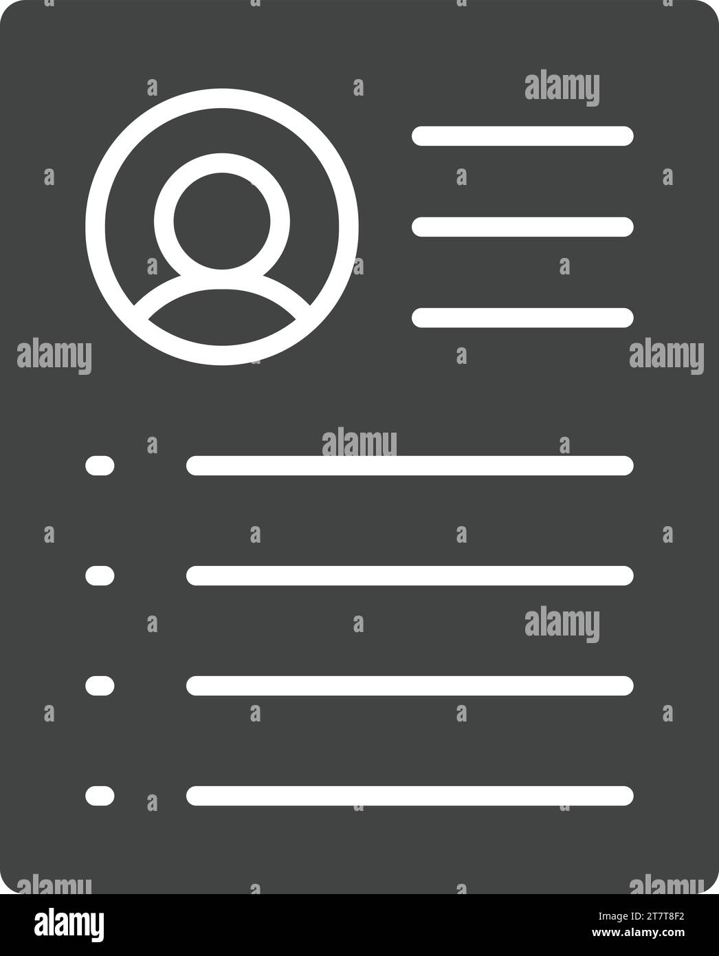 Resume line icon outline Black and White Stock Photos & Images - Alamy