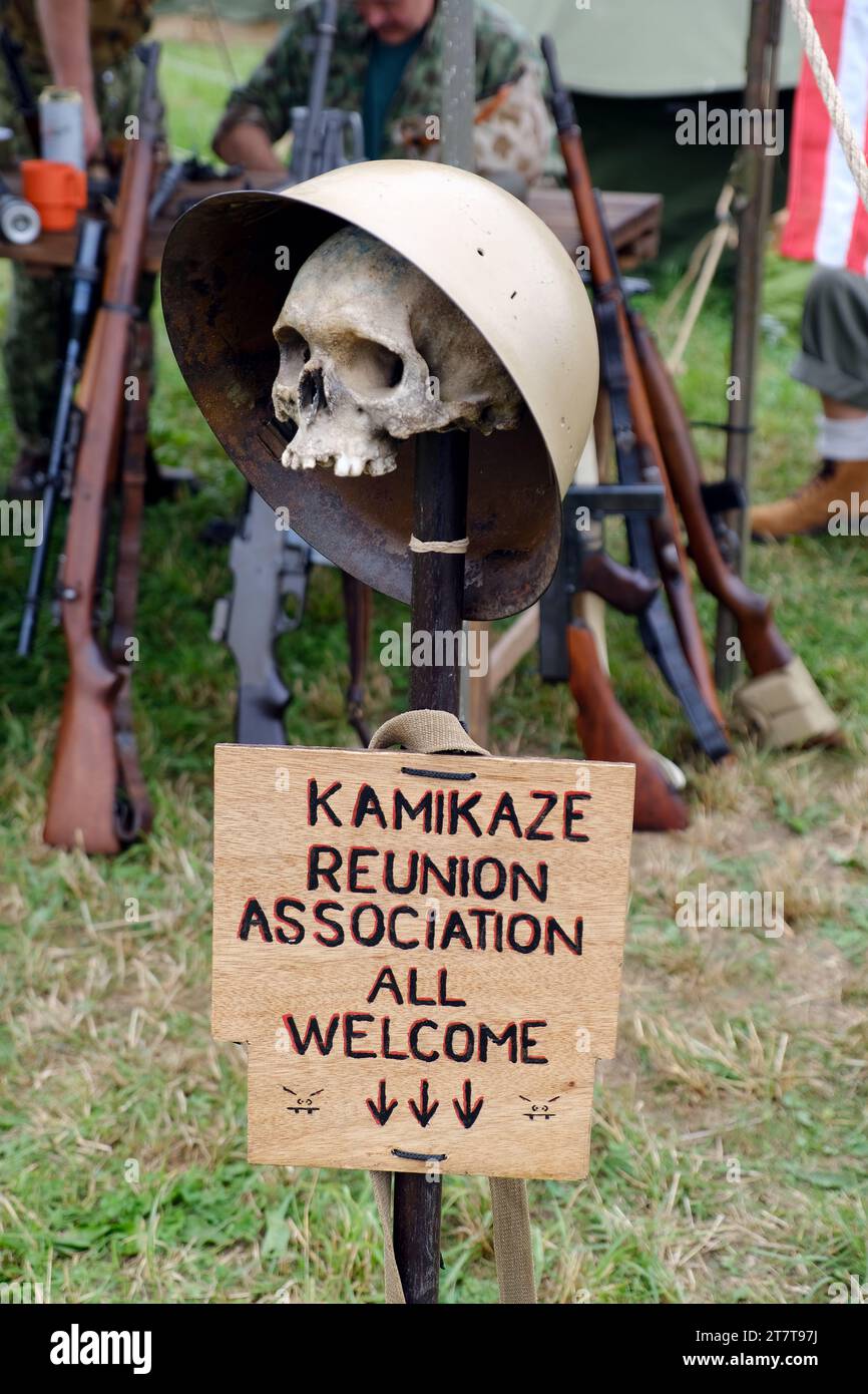 Kamikaze society runion sign. Stock Photo