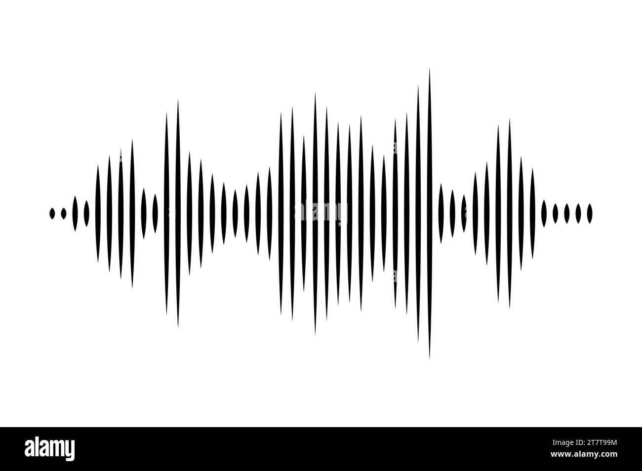 Sound wave or voice message icon. Music waveform, track radio play ...