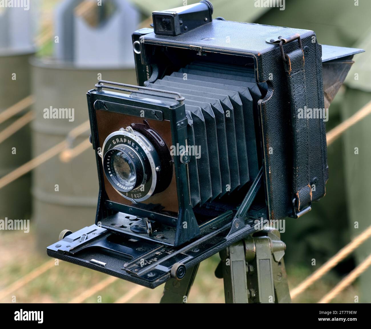 Cameras used by military photographers in the second world war Stock