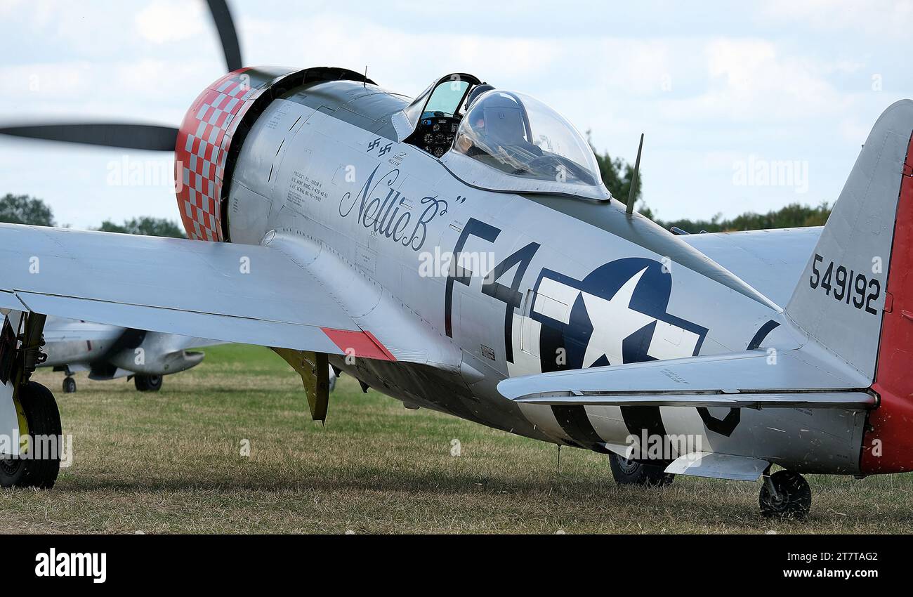 The Republic P-47 Thunderbolt is a World War II-era fighter aircraft produced by the American company Republic Aviation from 1941 through 1945 Stock Photo