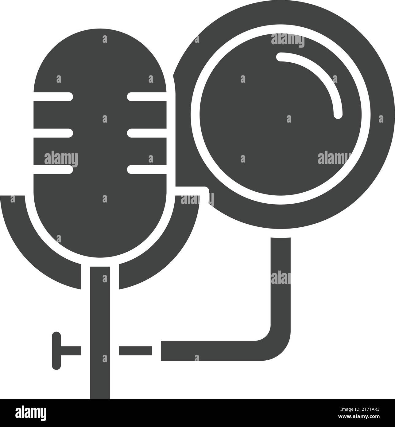 Microphone icon Black and White Stock Photos & Images - Alamy