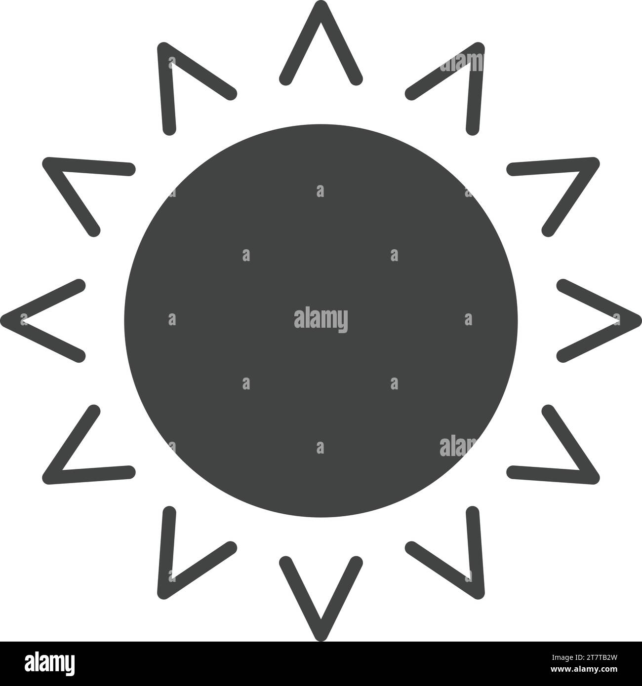 Sun icon vector image Stock Vector Image & Art - Alamy
