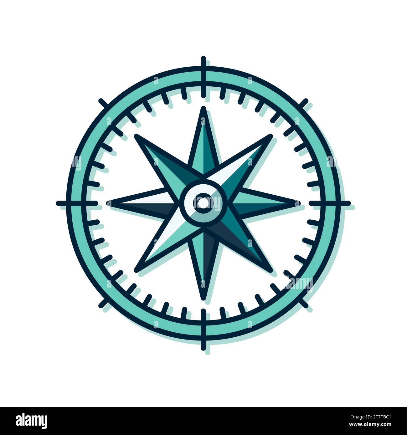 Compass icon. Beautiful compass icon in flat design. Vector ...