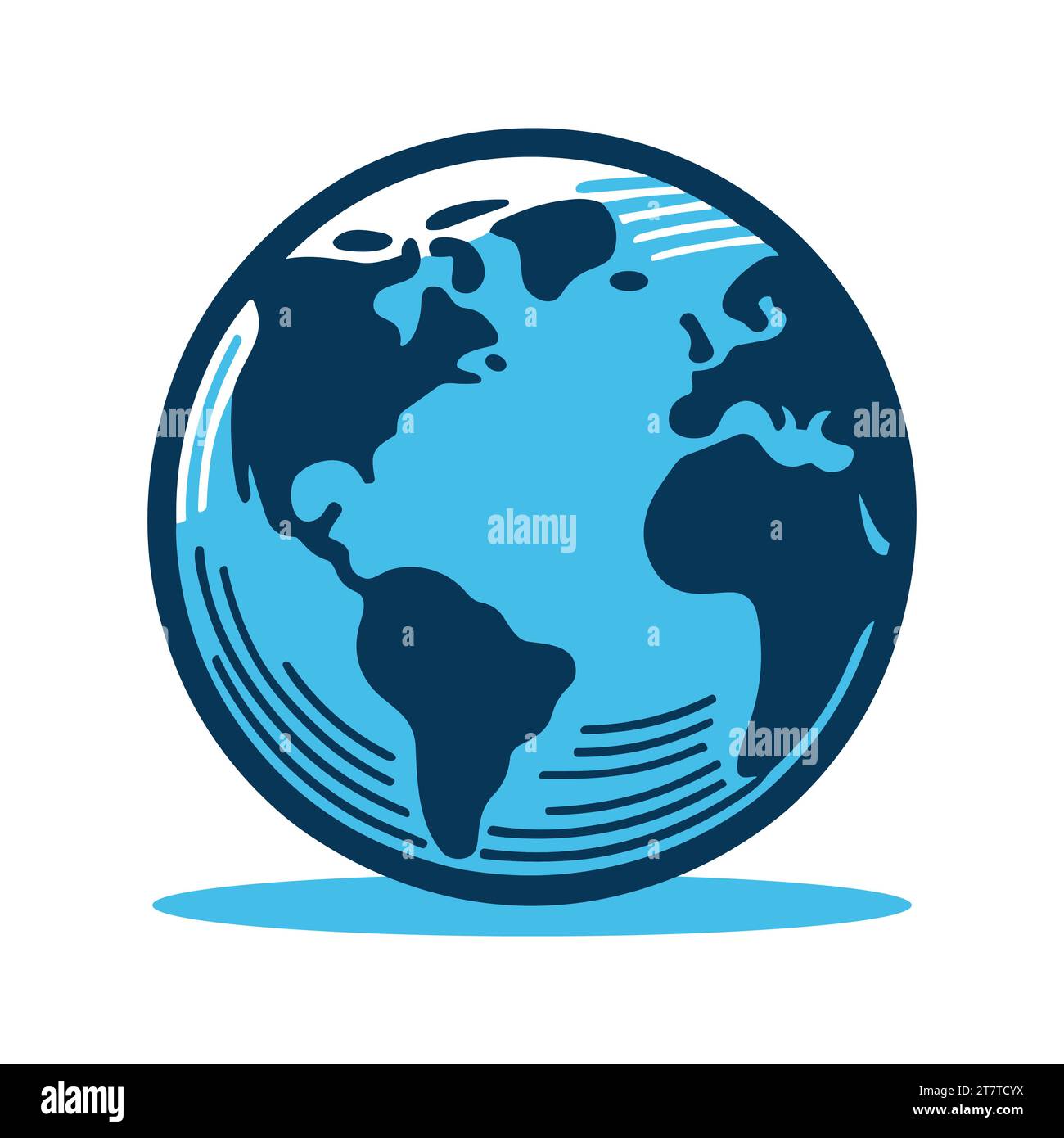 Globe Earth icon isolated on white background. Globe Earth in flat ...
