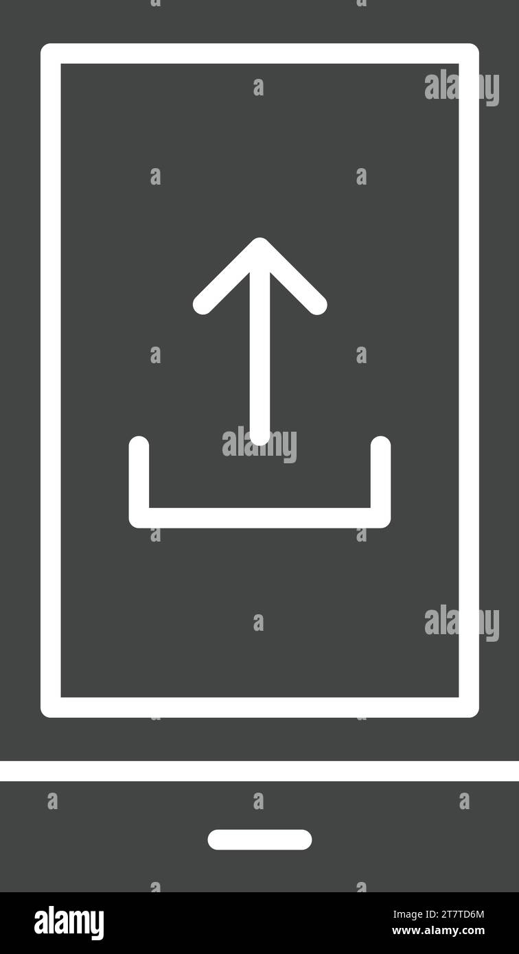 Upload From Phone icon vector image Stock Vector Image & Art - Alamy