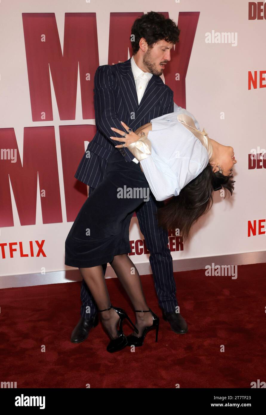 Los Angeles, Ca. 16th Nov, 2023. Valentin Chmerkovskiy, Xochitl Gomez at the Netflix World Premiere of May December at the Academy Museum in Los Angeles, California on November 16, 2023. Credit: Faye Sadou/Media Punch/Alamy Live News Stock Photo