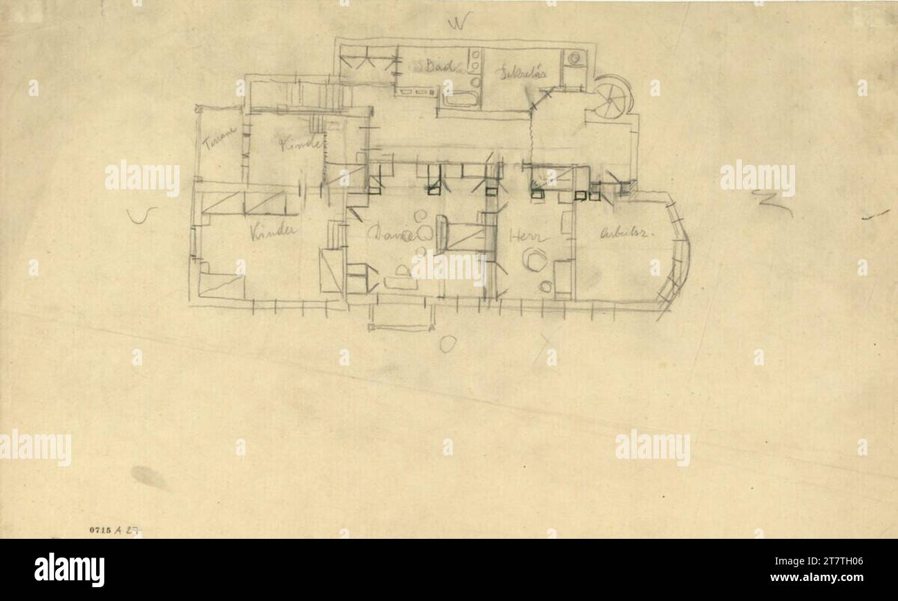 Adolf Loos (Entwerfer in) House with round tower (villa with spiral