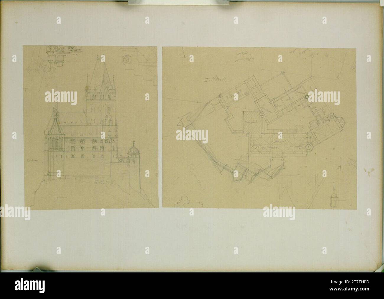 Alfred Castelliz Draft for a castle (school project - diploma thesis ...