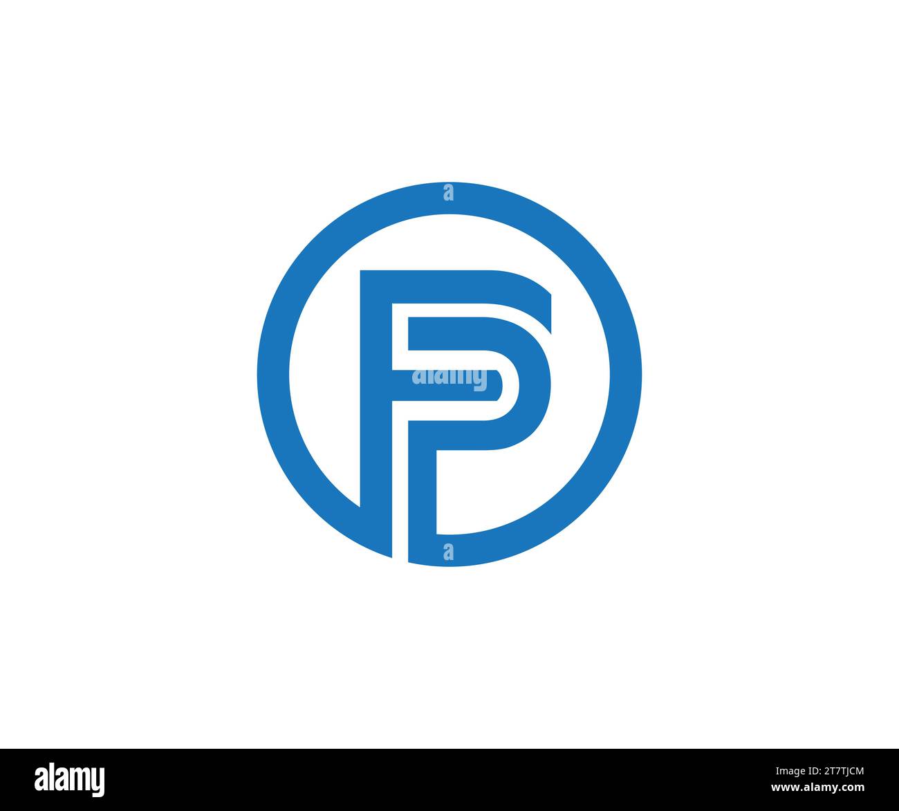 PF logo design Stock Vector