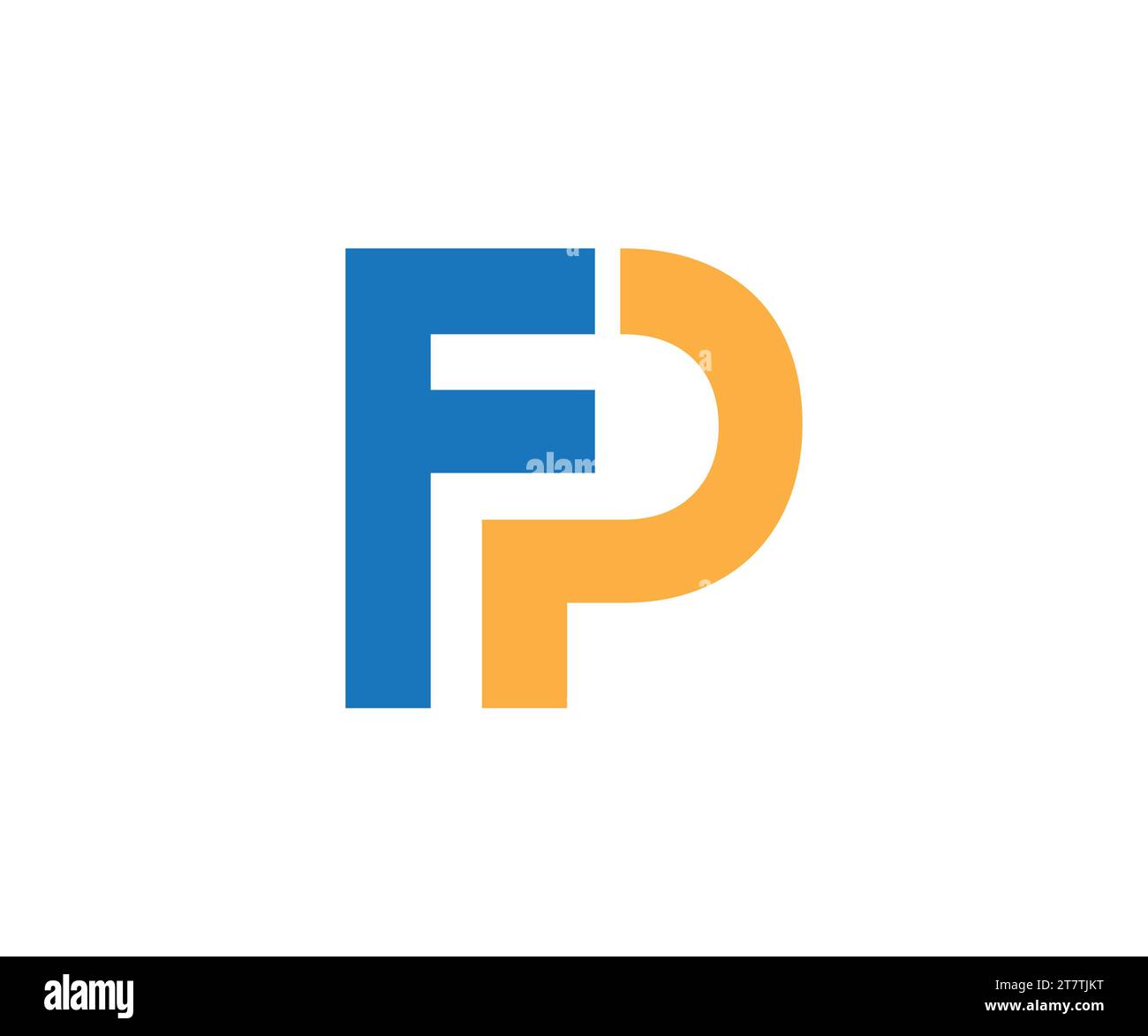 PF logo design Stock Vector