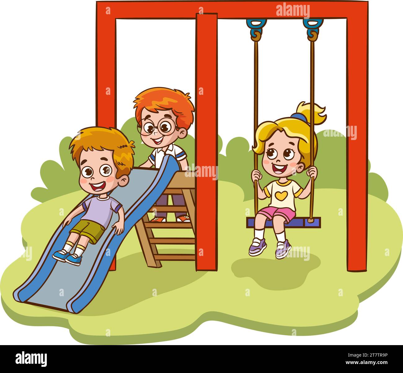 kids activities at the playground.Children playing in the park
