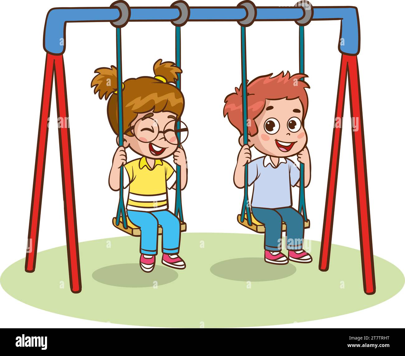 kids activities at the playground.Children playing in the park
