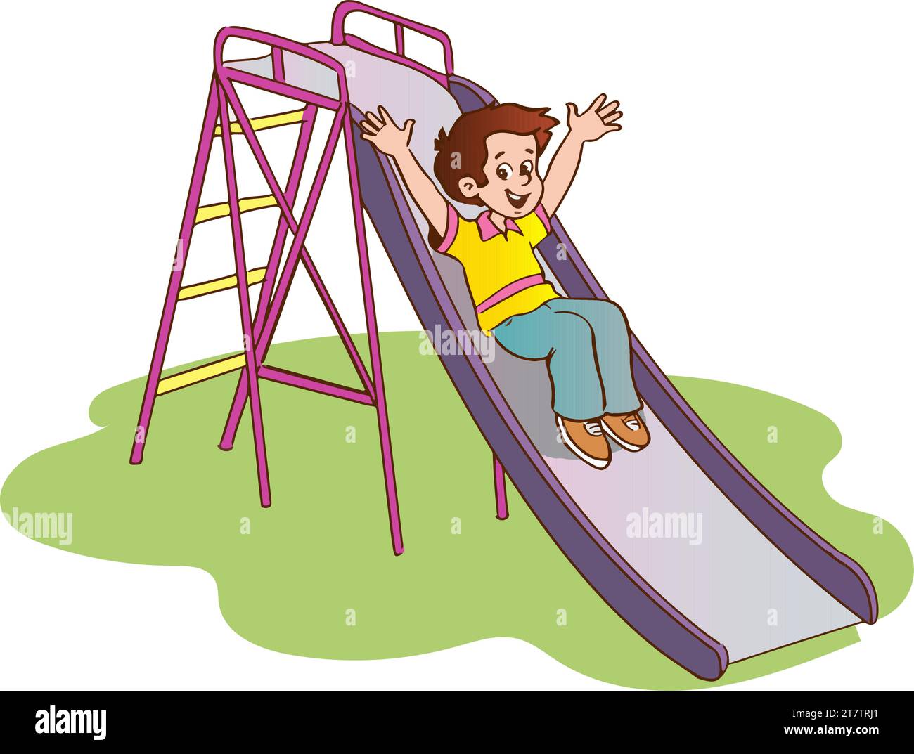 kids activities at the playground.Children playing in the park