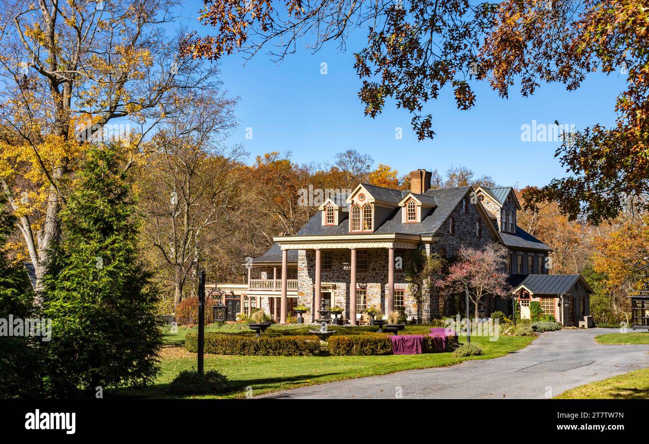 Elizabethtown, Pennsylvania, 1102, 2023 View of a Old Restored Stone