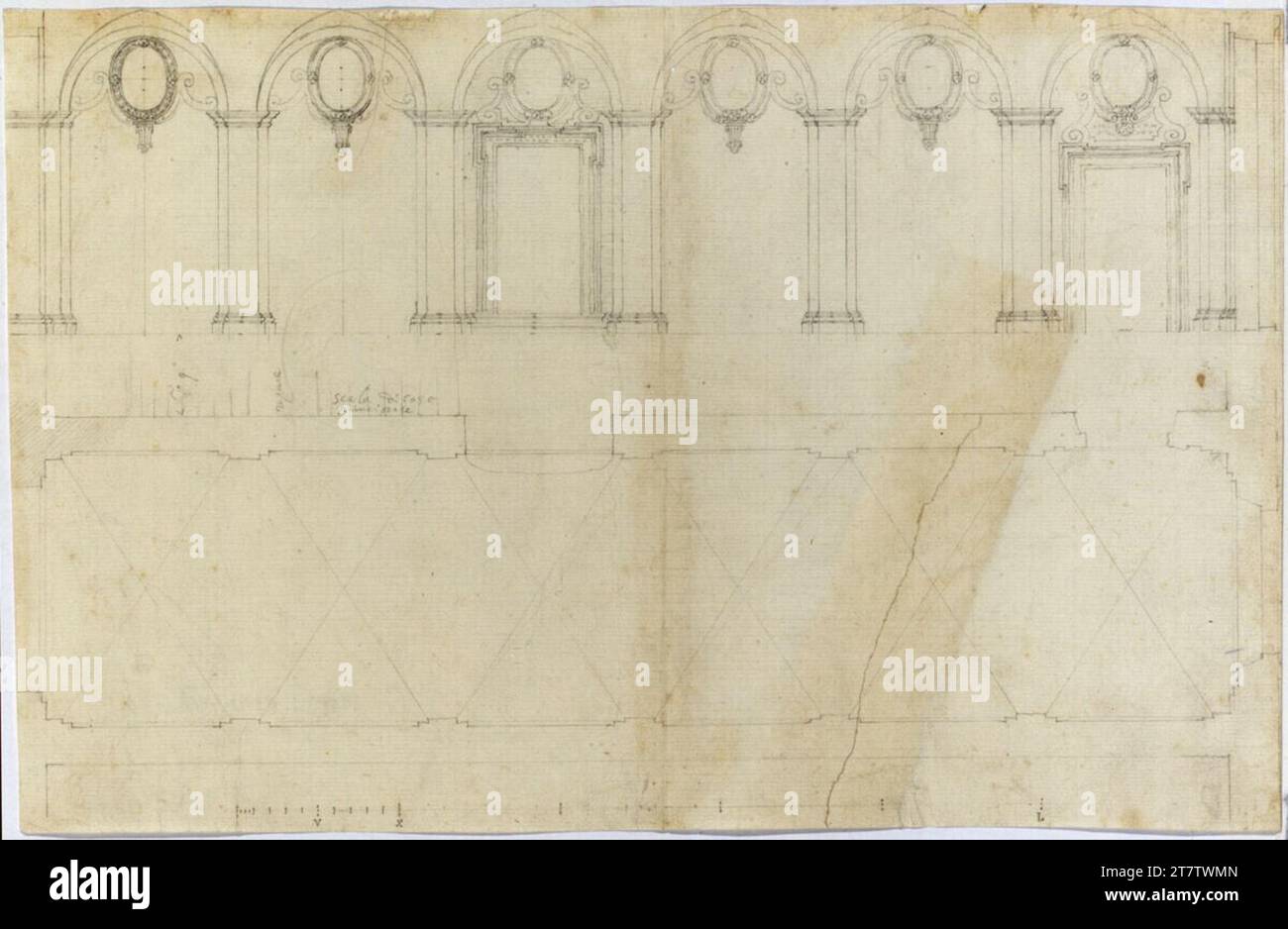 Label Monastery Francesco Borromini (Entwerfer in) Rome, S.maria dei Sette Dolori ...
