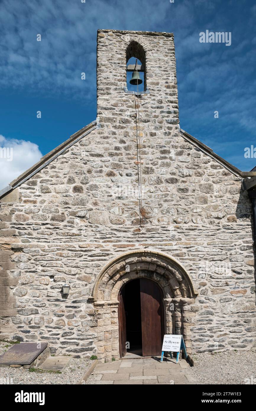 St Hywyn church Aberdaron in Gwynedd on the Lleyn Peninsula North Wales Stock Photo