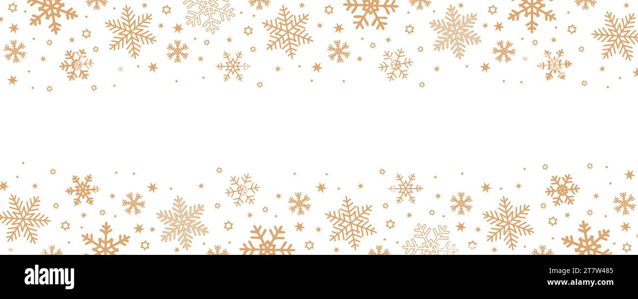 bright banner christmas card with snowflake border vector illustration ...