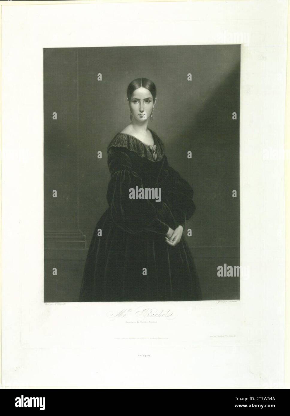 Alexandre Vincent Sixdeniers Mademoiselle Rachel. Midfielder around 1825 Stock Photo