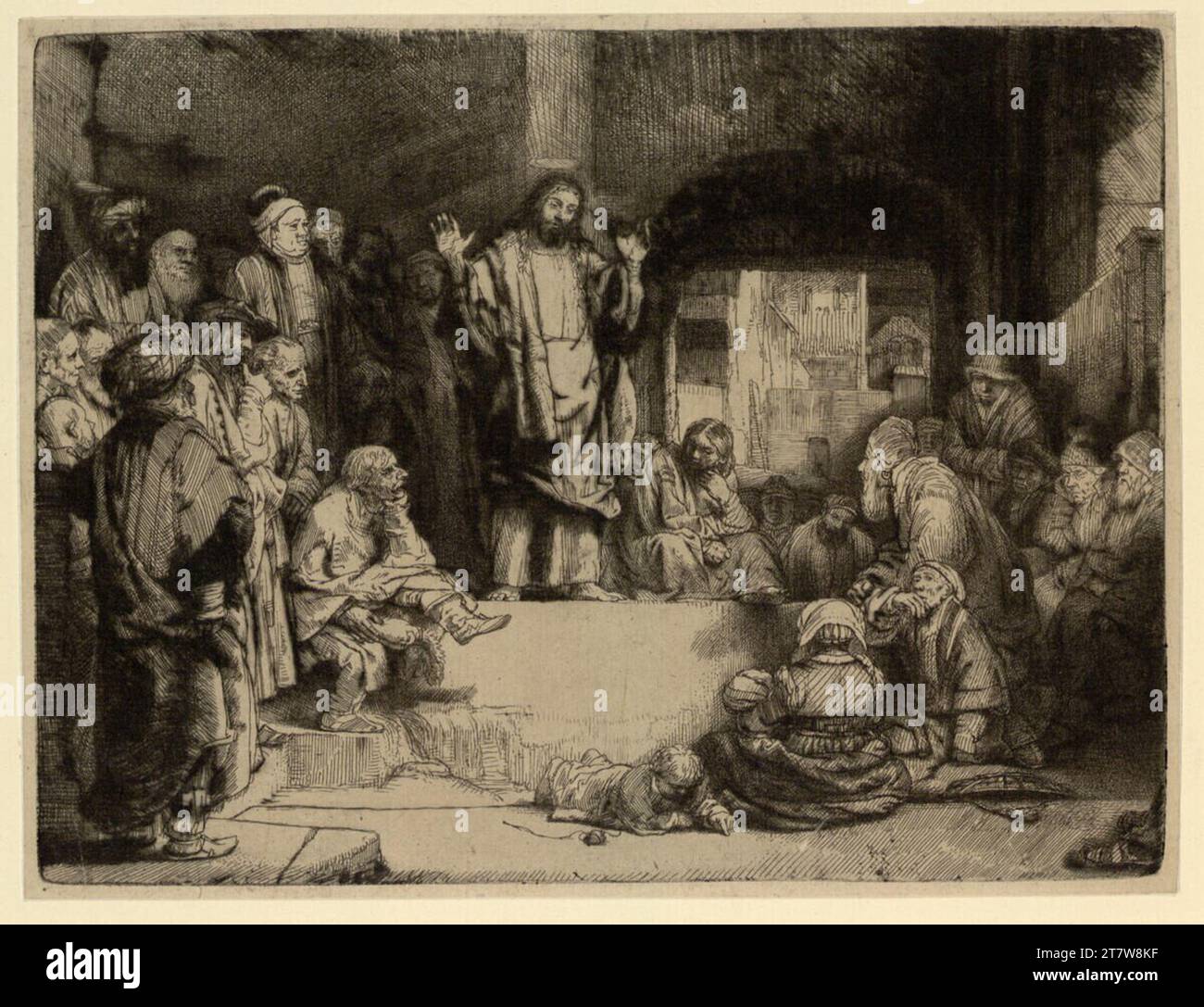 Rembrandt Harmensz. van Rijn Christ teaching, called 