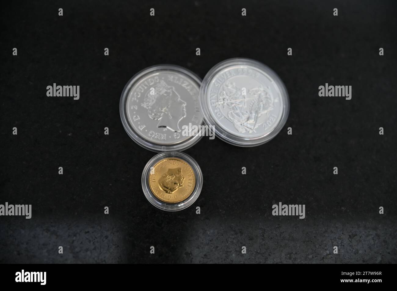 Gold and Silver Value 8 Stock Photo - Alamy