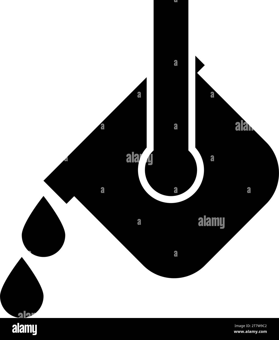 Crucible molten metal poured from ladle melting iron metallurgical foundry industry concept metal casting process icon black color vector Stock Vector