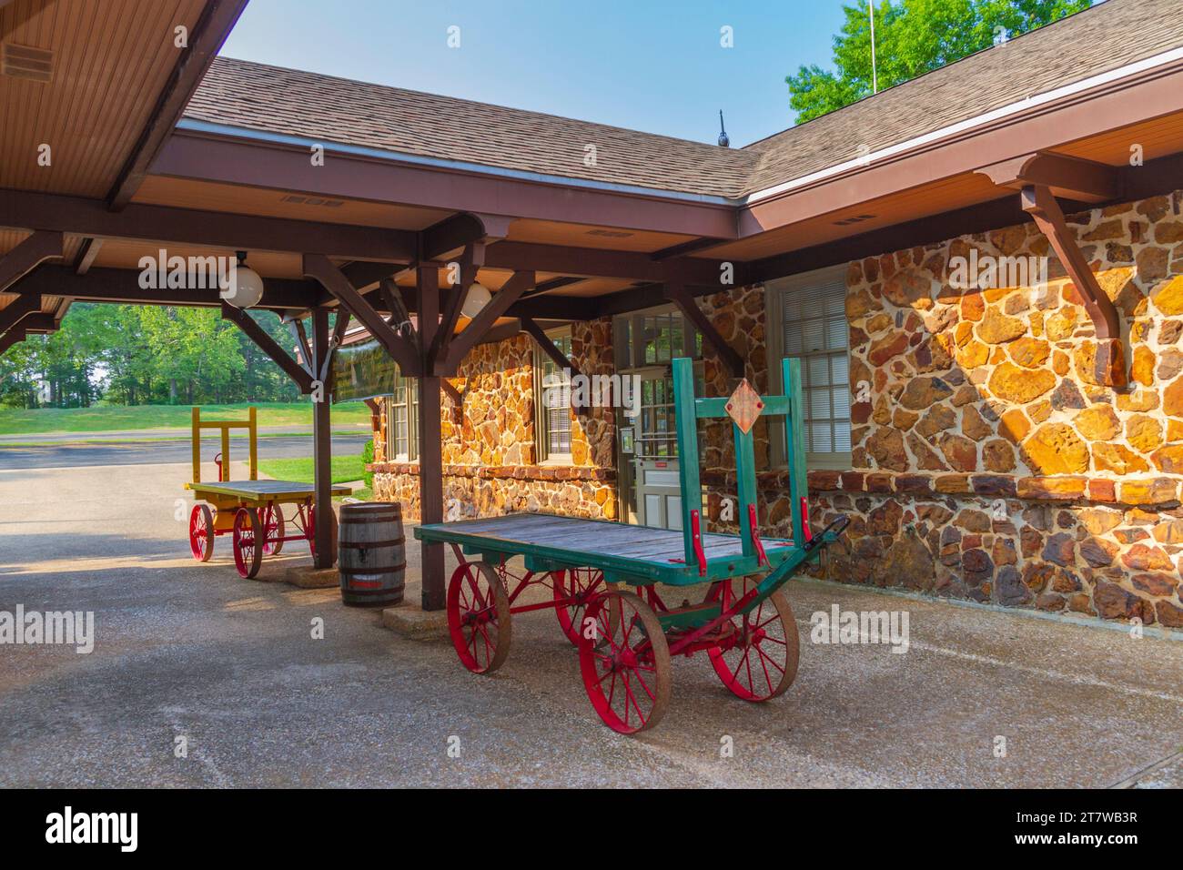 Rusk Depot of Texas State Railroad. Stock Photo