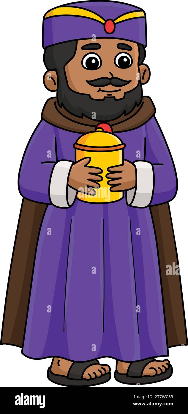 Wise King Holding Frankincense Cartoon Clipart Stock Vector Image & Art ...