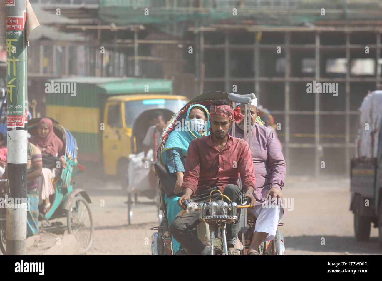 Feinstaubbelastung, Smog in Dhaka Bangladesch Severe dust pollution
