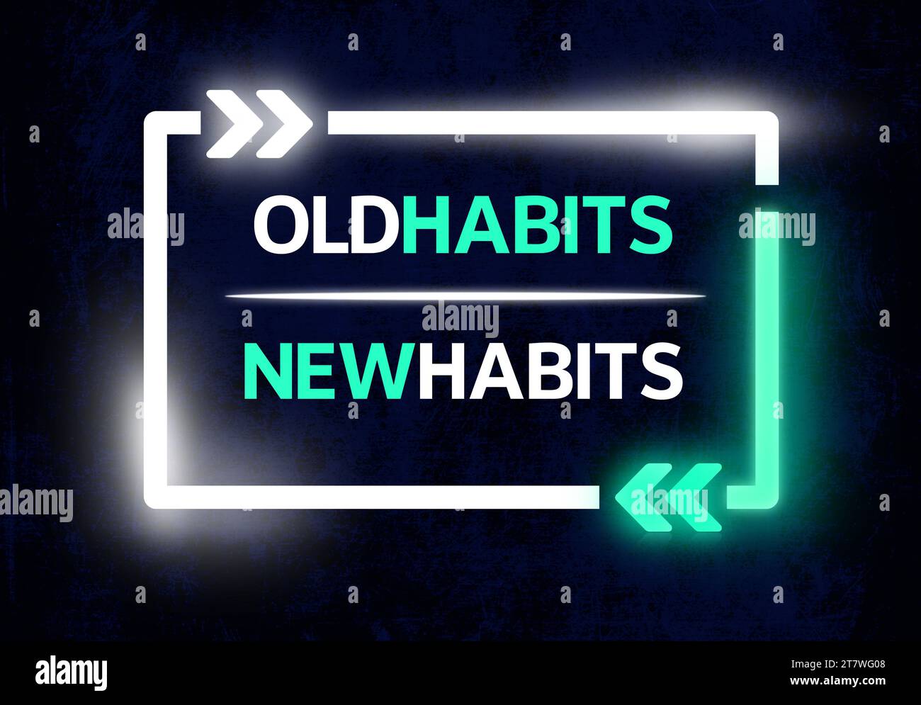 Old Routine Vs. New Routine Old Habits versus New Habits Stock Photo - Alamy