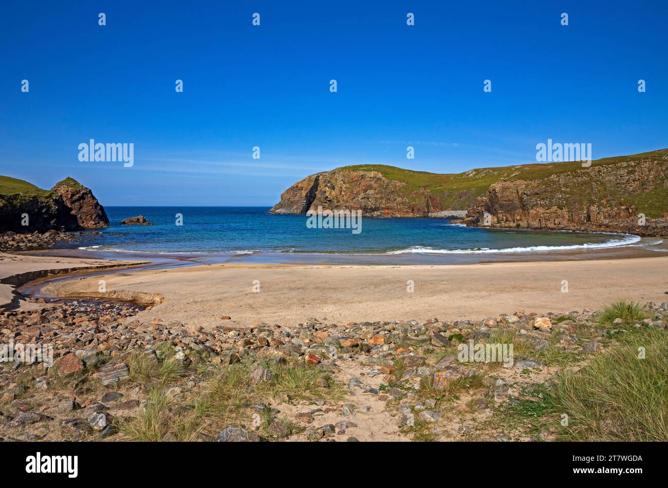 Dalbeg, Beach, Isle of Lewis, Outer Hebrides, Scotland, UK. Traigh Dhail Beag Stock Photo
