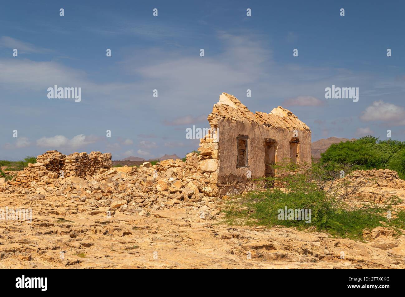 The abandoned ruins of the fishing village Curral Velho, Boa Vista