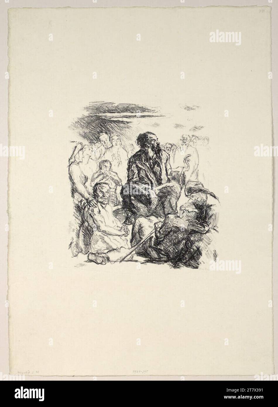 Max beckmann sermon on the mountain lithography 1915 1915 stock