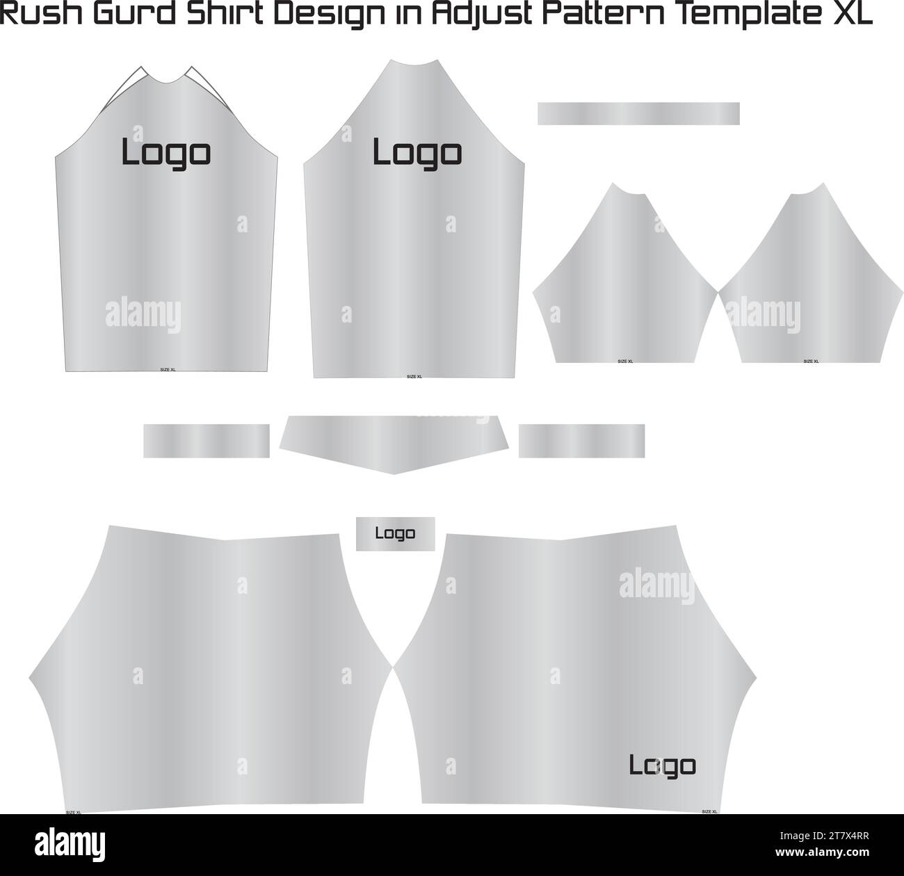 Rash Guard Artwork Pattern Stock Vector