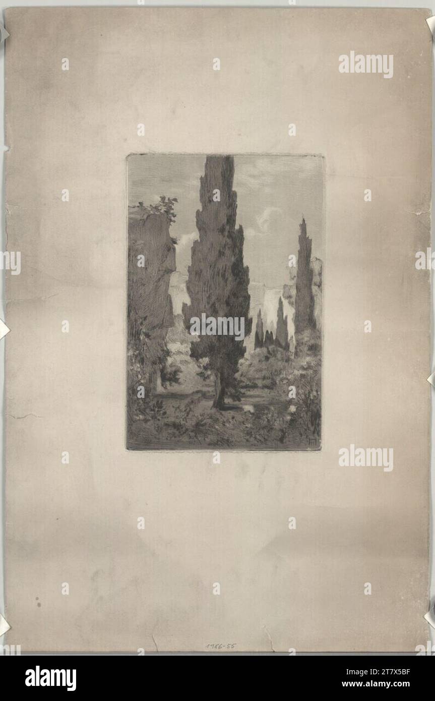 Hermann Heller Latomia at Syracus. etching 1913 , 1913 Stock Photo - Alamy