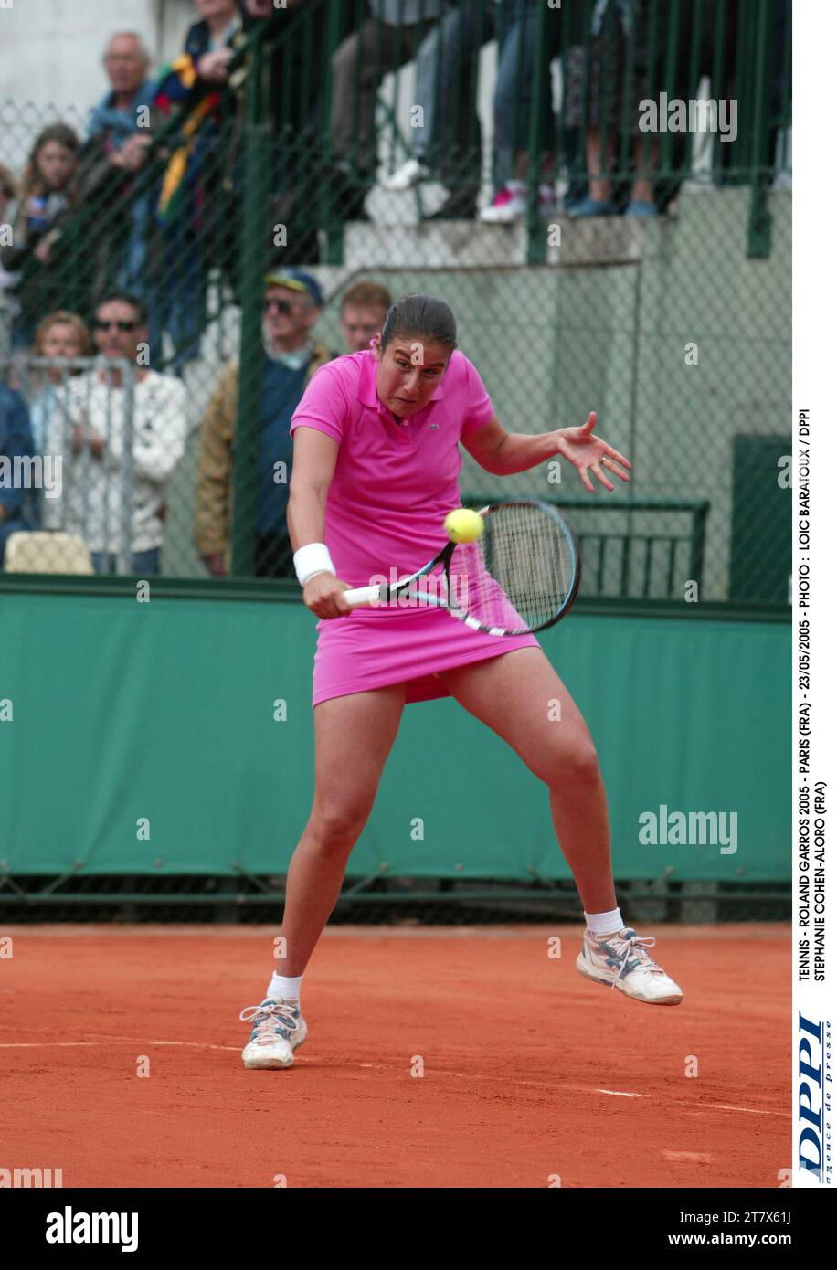 TENNIS - ROLAND GARROS 2005 - PARIS (FRA) - 23/05/2005 - PHOTO : LOIC BARATOUX / DPPI STEPHANIE COHEN-ALORO (FRA) Stock Photo