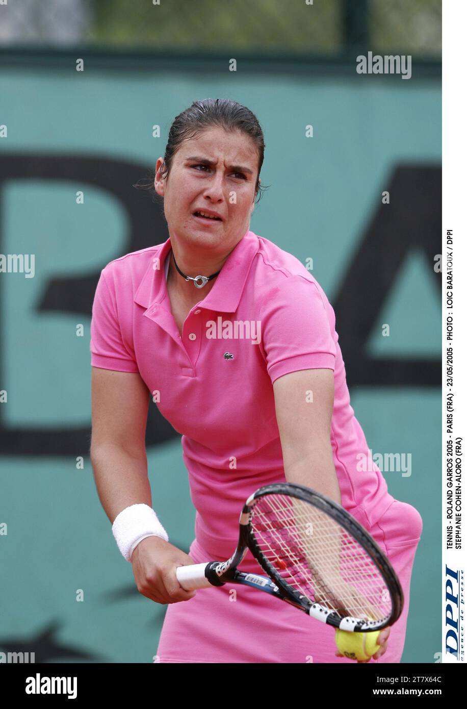 TENNIS - ROLAND GARROS 2005 - PARIS (FRA) - 23/05/2005 - PHOTO : LOIC BARATOUX / DPPI STEPHANIE COHEN-ALORO (FRA) Stock Photo