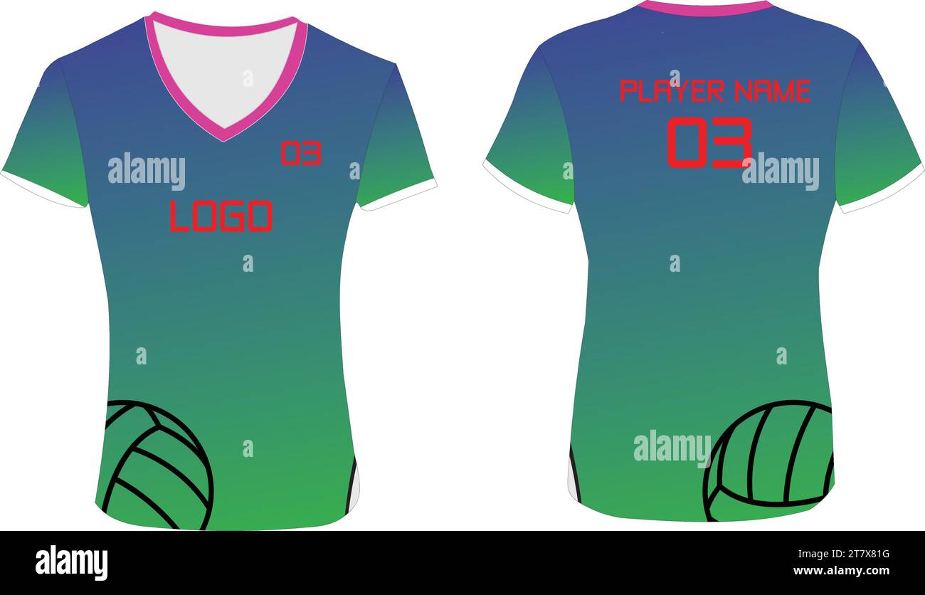 Volleyball Uniform Mock up Vector Stock Vector Image & Art Alamy