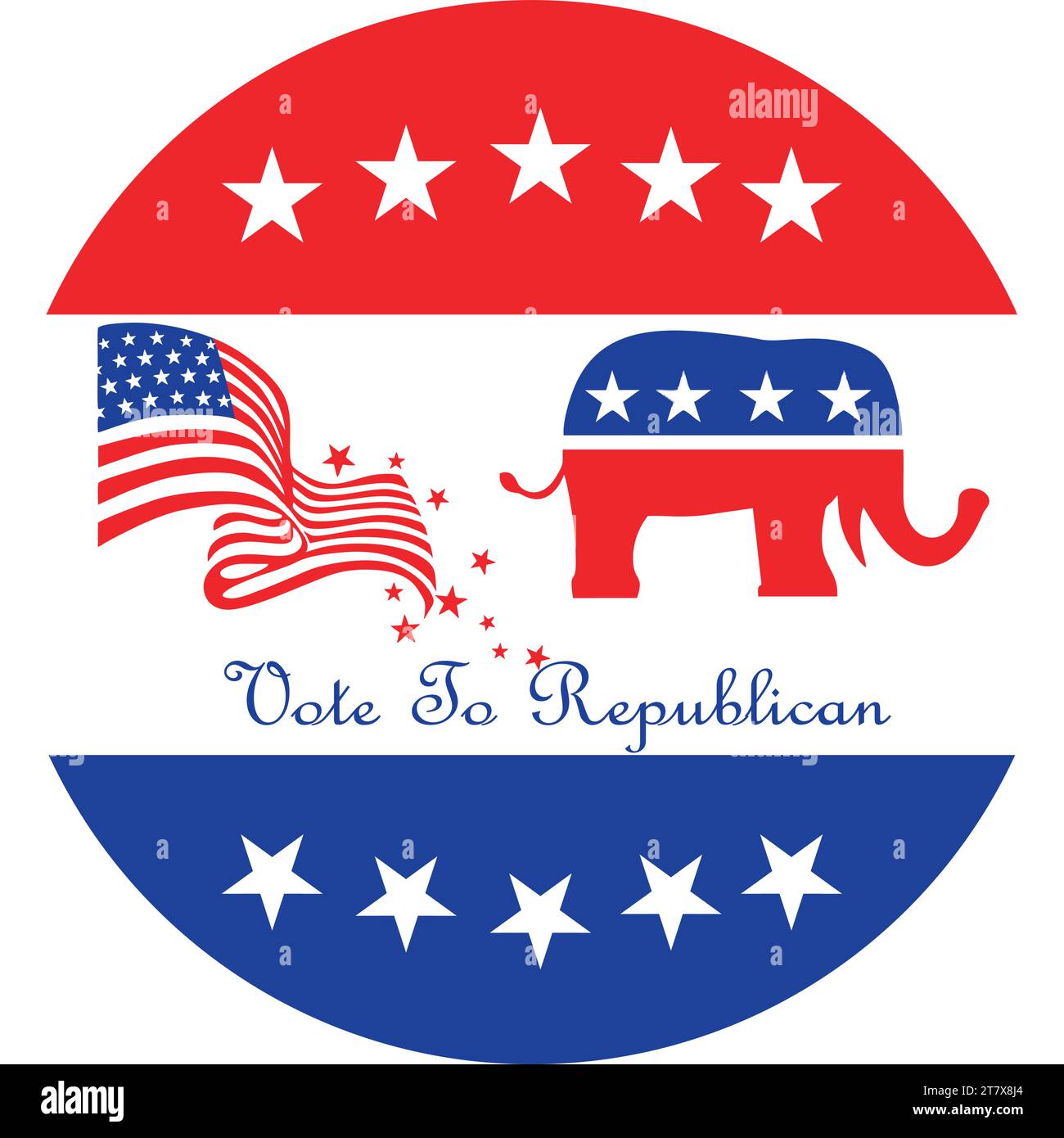 Vote to Republican logo Stock Vector
