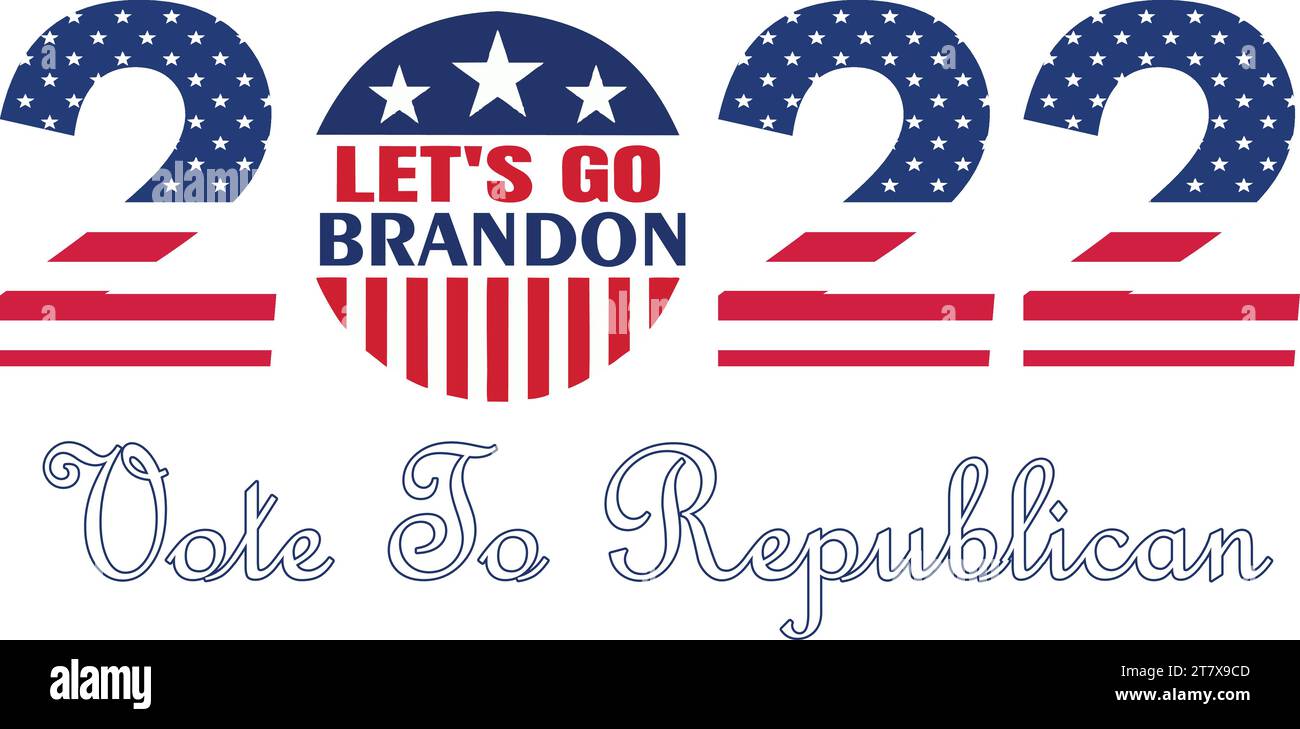 Vote to Republican Lets Go Brandon Stock Vector