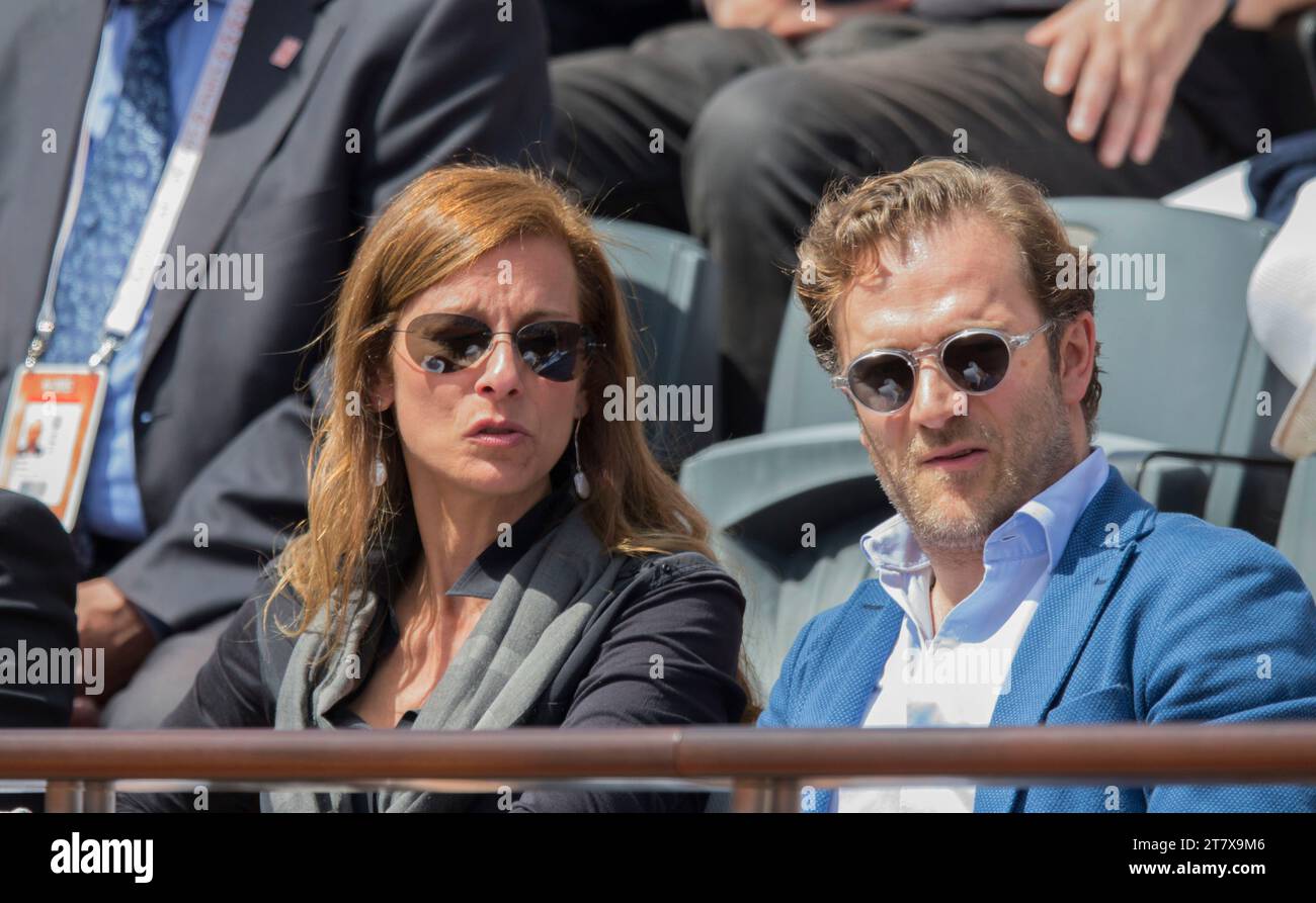 Anne GRAVOIN and Renaud CAPUCON during the Roland Garros 2015, French Tennis Open Day 11 on June 3, 2015 at the Roland Garros stadium in Paris, France. Photo Loic Baratoux / DPPI Stock Photo