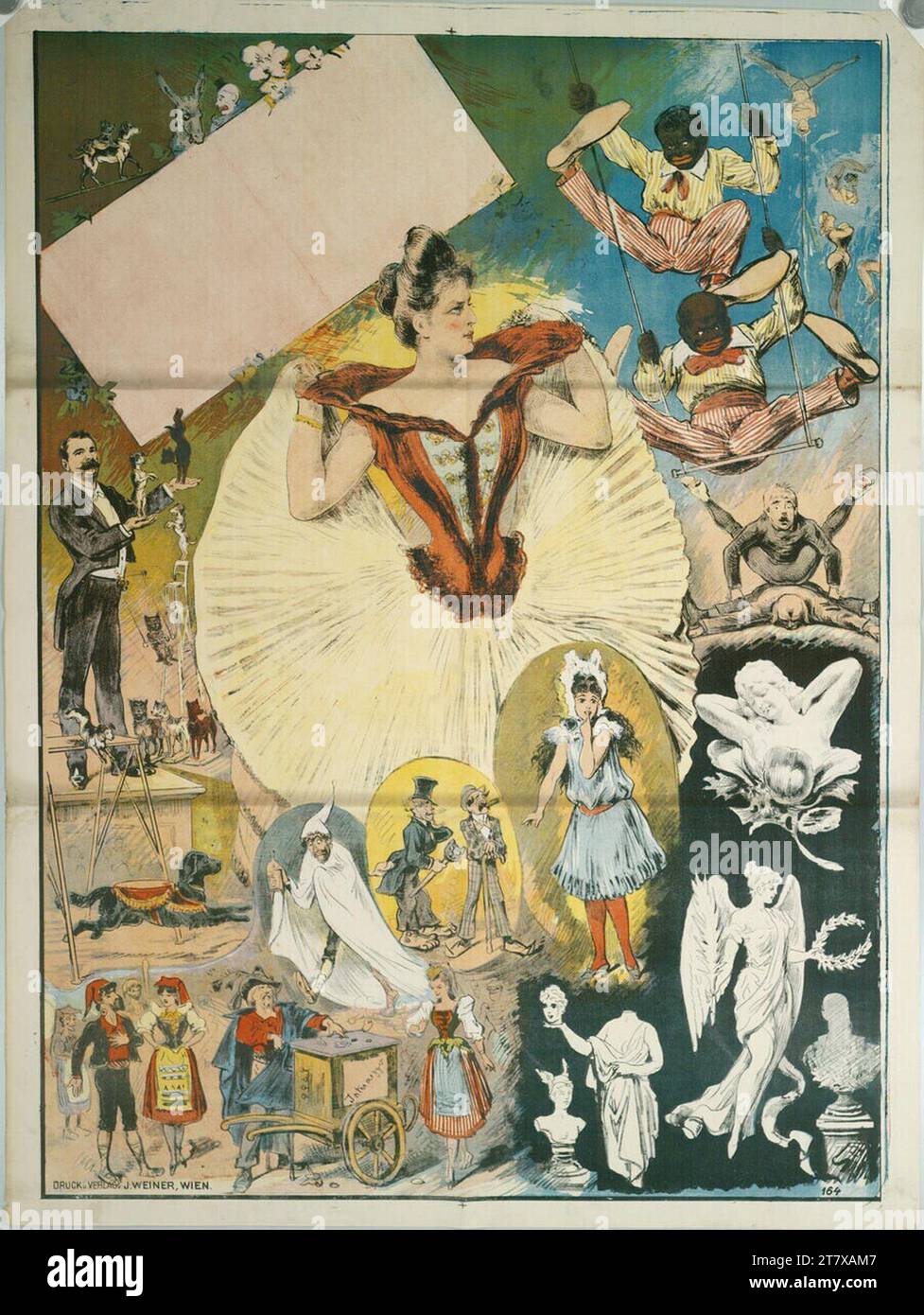 Vintage circus poster clown hi-res stock photography and images - Alamy