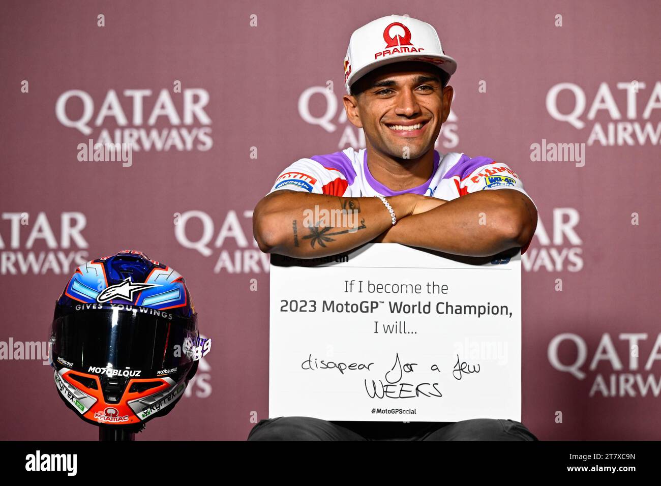 16th November 2023: Jorge Martin and Francesco Bagnaia in a press ...