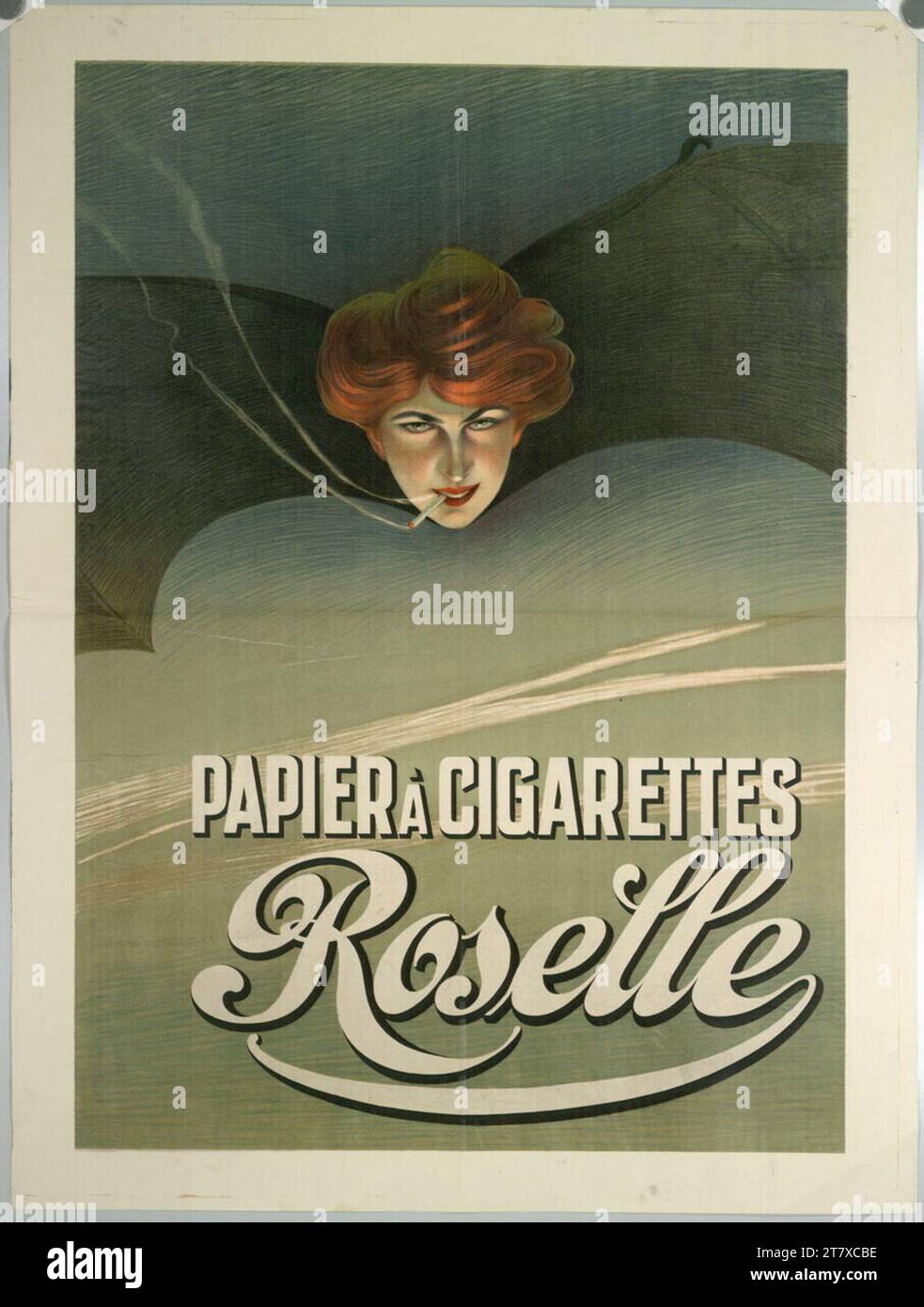 Anonym Cigarette paper rosette. Color around 1910 Stock Photo