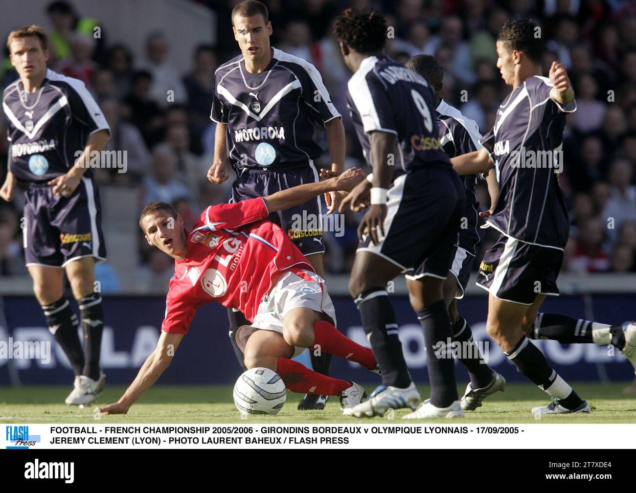 FOOTBALL - FRENCH CHAMPIONSHIP 2005/2006 - GIRONDINS BORDEAUX v OLYMPIQUE LYONNAIS - 17/09/2005 - JEREMY CLEMENT (LYON) - PHOTO LAURENT BAHEUX / FLASH PRESS Stock Photo